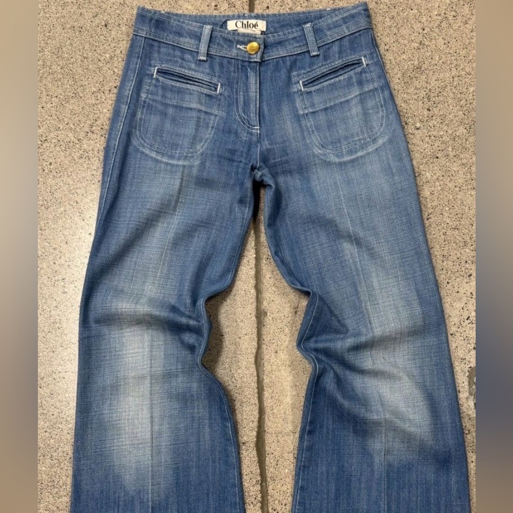 Chloe Light Blue Flare Jeans - Picture 4 of 7